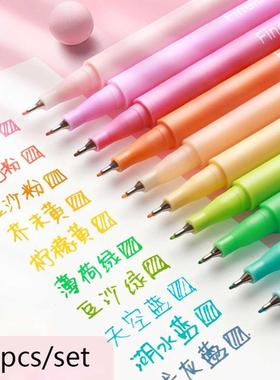 10 Color Morandi Colorful Gel Pen Student Note Marker Pens N