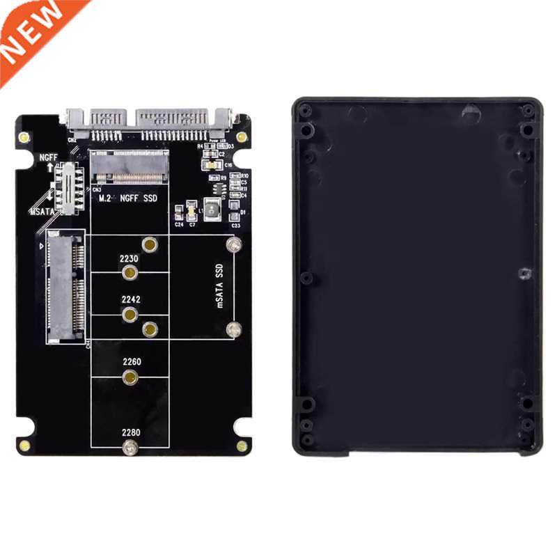 Combo M.2 NGFF B-Key & MSATA SSD to SATA 3.0 Adapter
