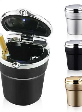 Unversal Car Ashtray Wth Led Lghts Wth Cover Creatve Pe