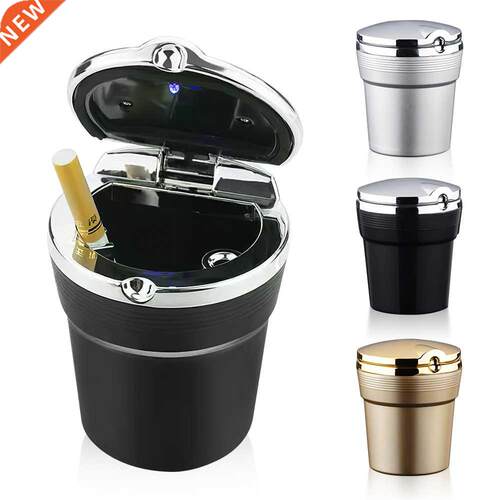 Unversal Car Ashtray Wth Led Lghts Wth Cover Creatve Pe