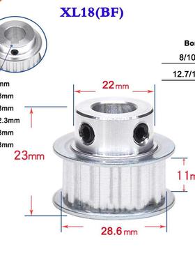 1Pcs XL18 Tiing Belt Pulley Keyway Synchronous Wheel Width