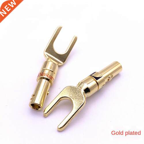 Taiwan Middle Copper Gold Plated Plugs Horn Wire Y-Plug/U-Pl
