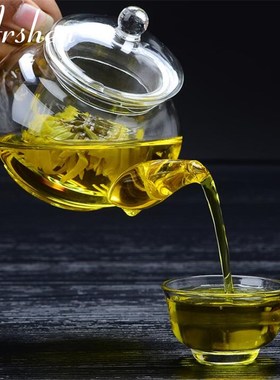 Newest 250ml Filterable Heat-resistant Glass Teapot Double W
