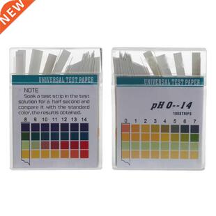 100 Strips 0-14 PH AlkaliAcid Indicator Paper Water Saliva L