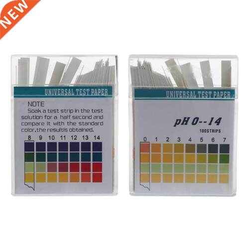 100 Strips 0-14 PH AlkaliAcid Indicator Paper Water Saliva L