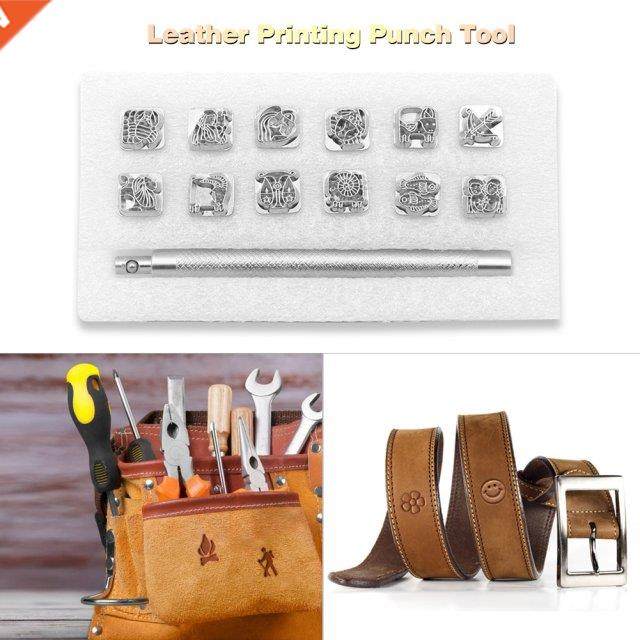 13pcs Leather Prntng Tool Alloy Carvng Makng Craft Punch
