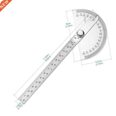 145mm Stainless Steel 180 Protractor Angle Meter Measuring R