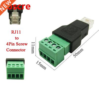 10pcs 4 Pin RJ11 RJ-11 6P4C Modular Telephone Phone Crystal
