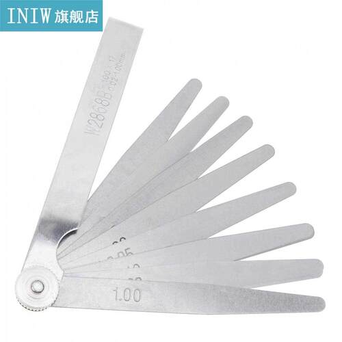 1pc 100 x 17 Blade Stainless Steel Feeler Gauge with Adjusta