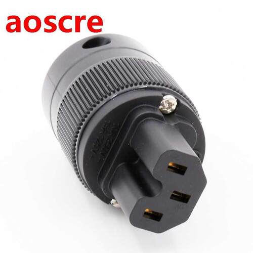 2PCS Hi-End Audio 24k Gold Plated IEC Female Plug hifi IEC A