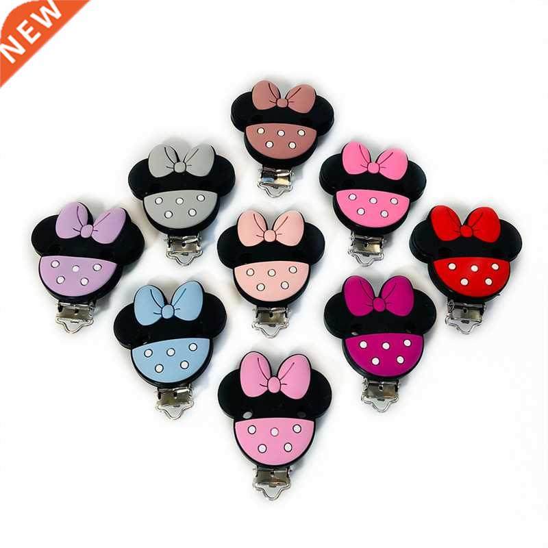 6pcs Minnie Pacifier Clips Cartoon Silicone So Infant N