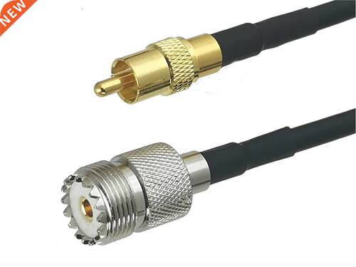 1Pcs RG58 UHF SO239 Female jack to RCA TV Male plug Straight