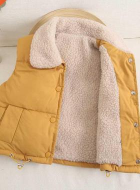 Kids Vest Jackets For Girls Outerwear Winter Thick Plus Velv