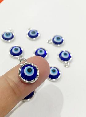 10pcs Cute Mini Resin Turkish Evil Eye Charms Lucky Demon Ey