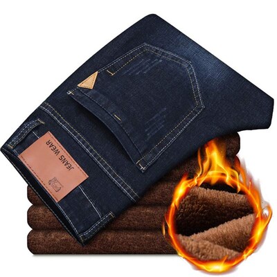 2019 New Men Activities Warm Jeans High Quality Famous Brand