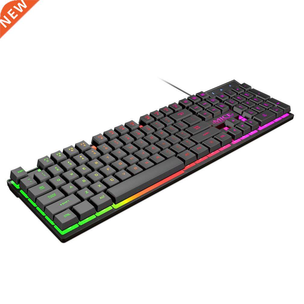 Ak-600 104-key Wired Silent Gaming Keyboard Rgb Backlit Pc K