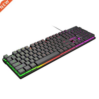 Ak-600 104-key Wired Silent Gaming Keyboard Rgb Backlit Pc K