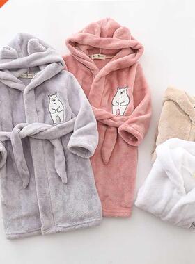 Kids Bathrobe for Girl Children Clothing Girl Flannel Bath R