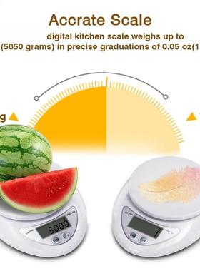 Portable 5kg Kitchen Scale LCD Electronic Scales Steelyard D