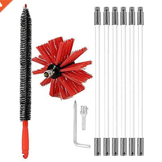 Dry Vent Cleaning Brush Kit, Lint Remover For Dryer Duct -Fi