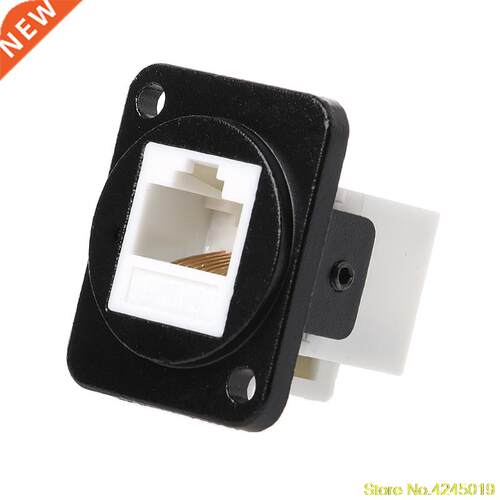 RJ45 Connector Metal Panel Socket D Type Mounting CAT5E CAT6