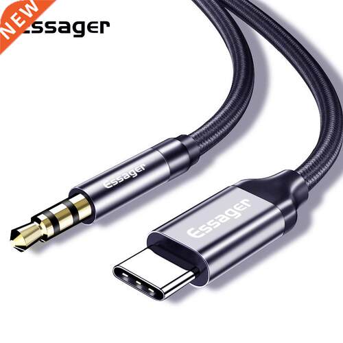 Essager USB Type C to .5mm Jack Male AUX Audio Cable USBC