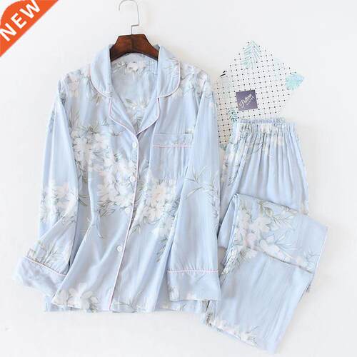 Japanese style new spring and summer women's pajamas cot