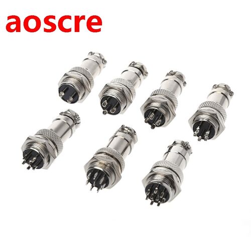 1 Set/2 Pcs Aviation Plug Male  Female Wire Panel Metal Con