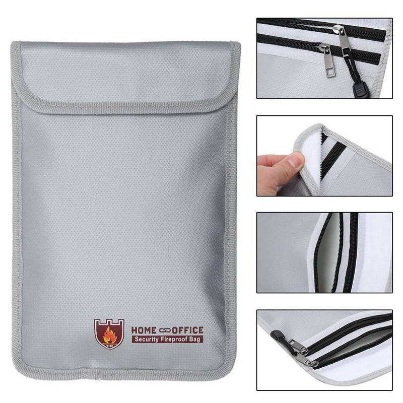 Document Case Cash Box Security Waterproof Fireproof Bag New