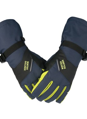 Touchscreen Ski Snowboard Gloves Men Women Waterproof Black