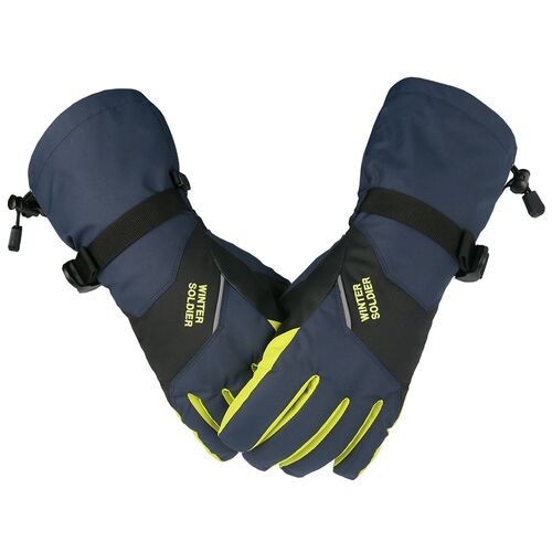 Touchscreen Ski Snowboard Gloves Men Women Waterproof Black