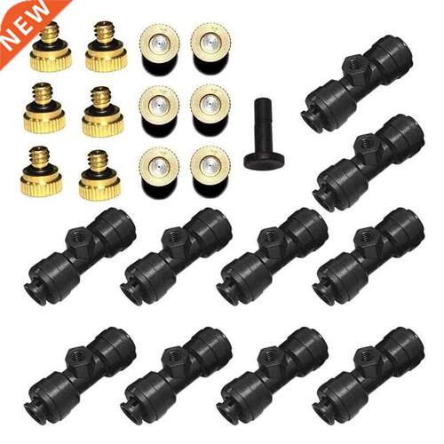 Misting Nozzles Kit 12Pcs Brass Mister Nozzles 0.4mm 10/24 U