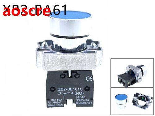 1Pcs 22mm blue Momentary Push Button Switch XB2-BA61 1NO