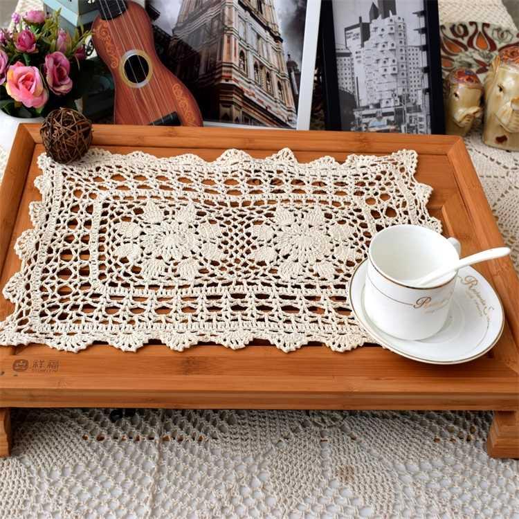 New Lace cotton table place mat pad cloth crochet placemat c