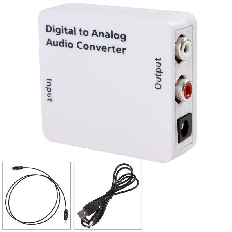 Optical 3.5mm Coaxial Toslink to Analog Audio Adapter Conver