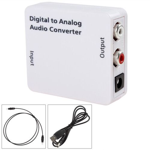Optical 3.5mm Coaxial Toslink to Analog Audio Adapter Conver