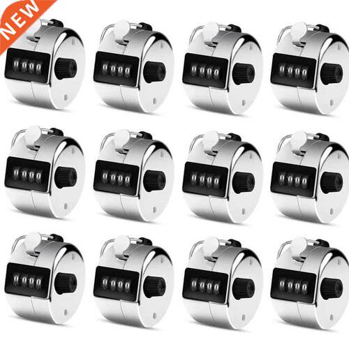 12 Pcs Hand Tally Counter 4-Digit Lap Counter Clicker, Manua