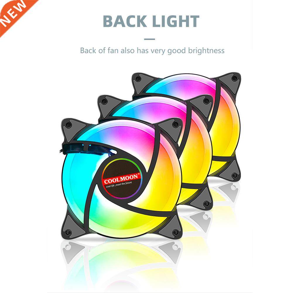 COOLMOON 12cm 5V PWM PC Case Cooling Fan Desktop Addressable