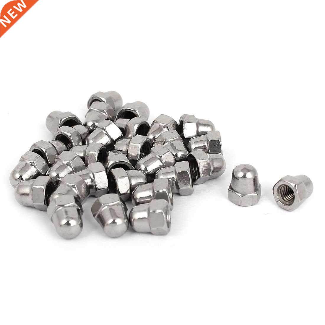 M5 Thread Dia Dome Head Cap Acorn Hex Nuts 30Pcs