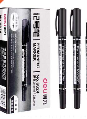 9pcs/Set Twin Tip Permanent Markers, Black, Red,Blue Ink, 0