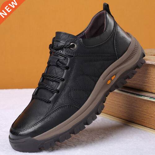Autumn Casual Men Leather Shoes Quality Men	s Casual Snea