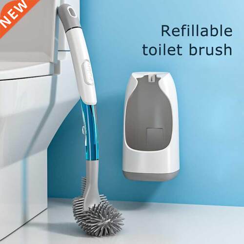 Silicone Toilet Brush Can Add Liquid Wall Mounted Toilet Cle