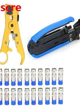 Hand-Tool Strippers-Tool Crimper Coaxial-Cable RG11 Adjustab