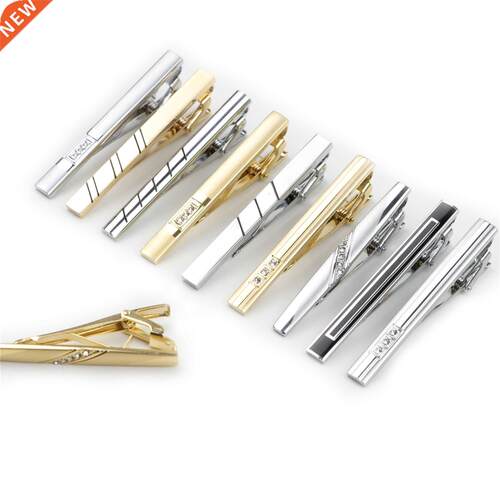 Tie Clip Classic ndy Men Black Jewel Metal Male Business Ban
