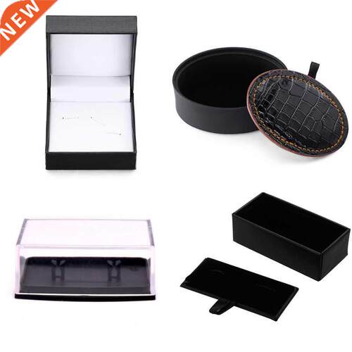 High end men's French shirt cuff box black square round