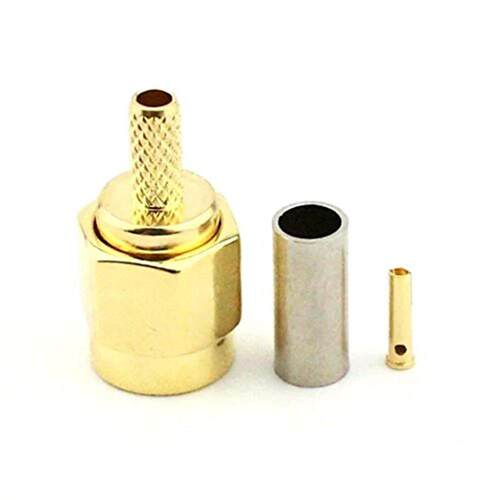 10Pcs RP SMA Connector RP SMA Male Jack Sder Crimp RG16 R