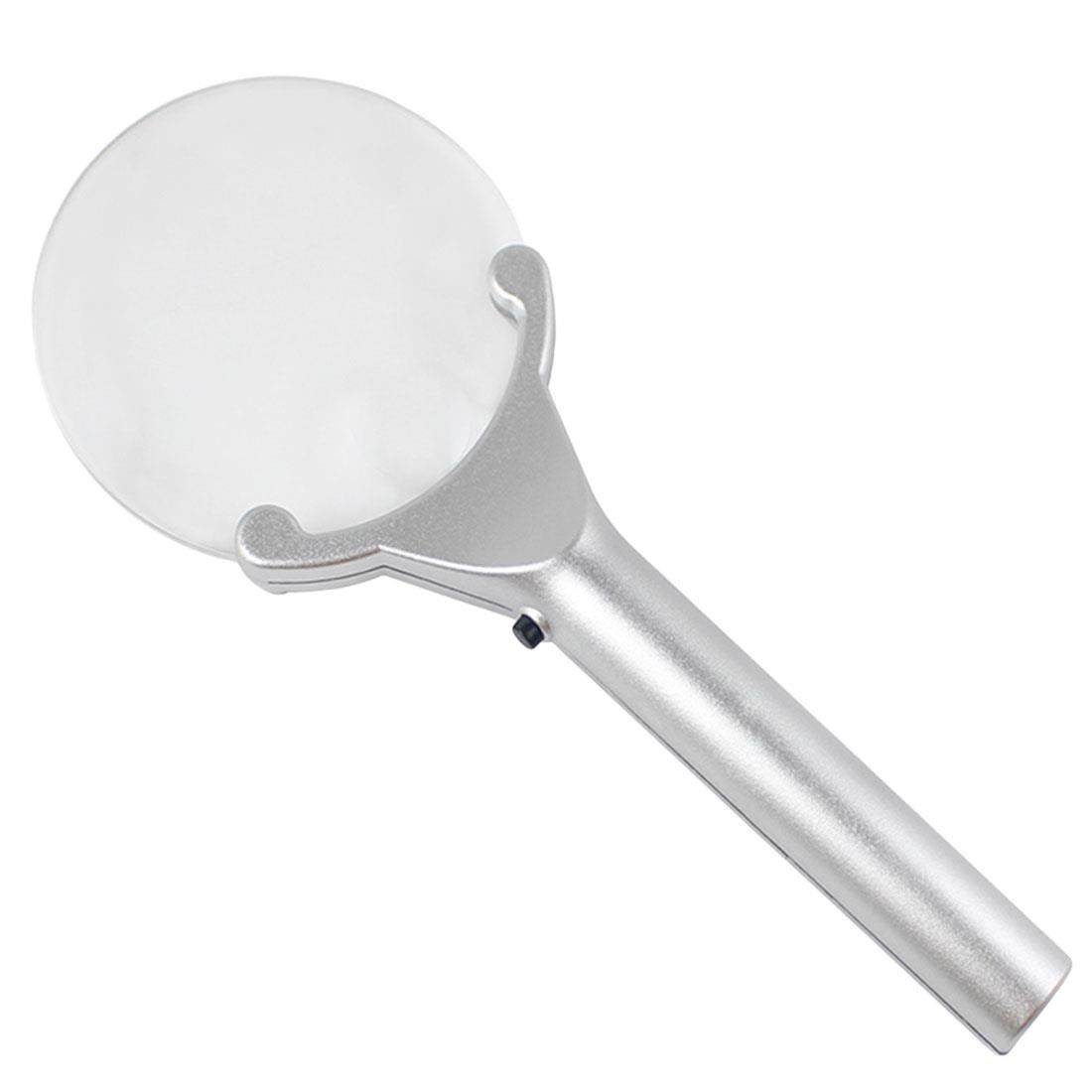 2.5X 6X Illumination Hand Magnifier Loupe Tool With 2 LED Li