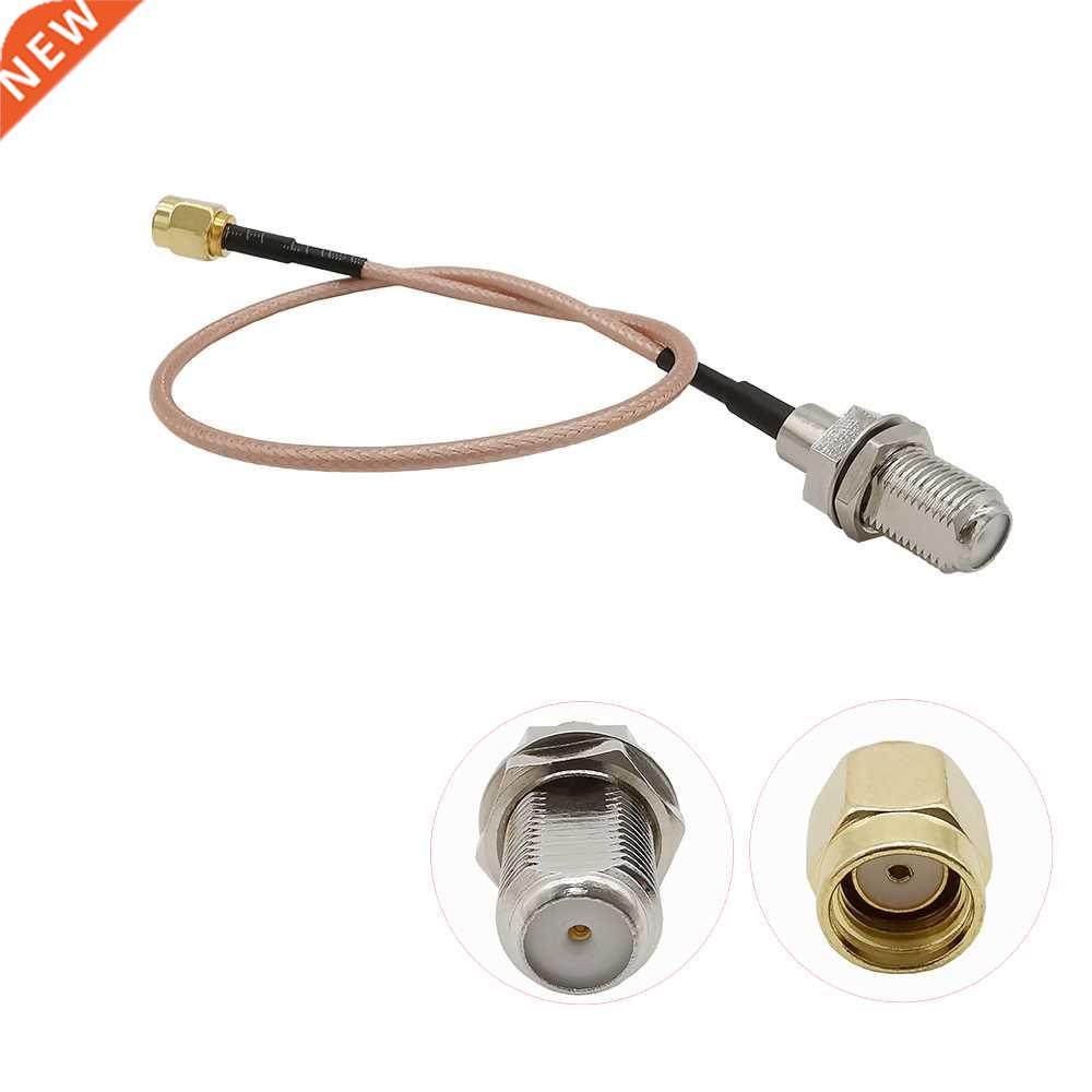 F Female Bulkhead to RP SMA Male RG16 Cable Pigtail RF Coax