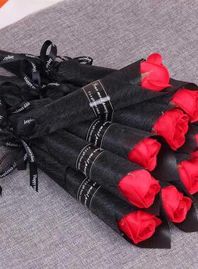 10/5Pcs Soap Rose Bouquet Valentines Day Gift for Fridend We