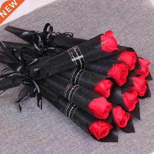 10/5Pcs Soap Rose Bouquet Valentines Day Gift for Fridend We
